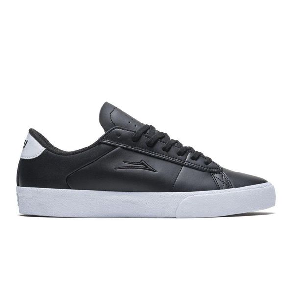 LaKai Newport Black/White Skate Shoes Mens | Australia UQ1-2874